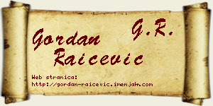 Gordan Raičević vizit kartica